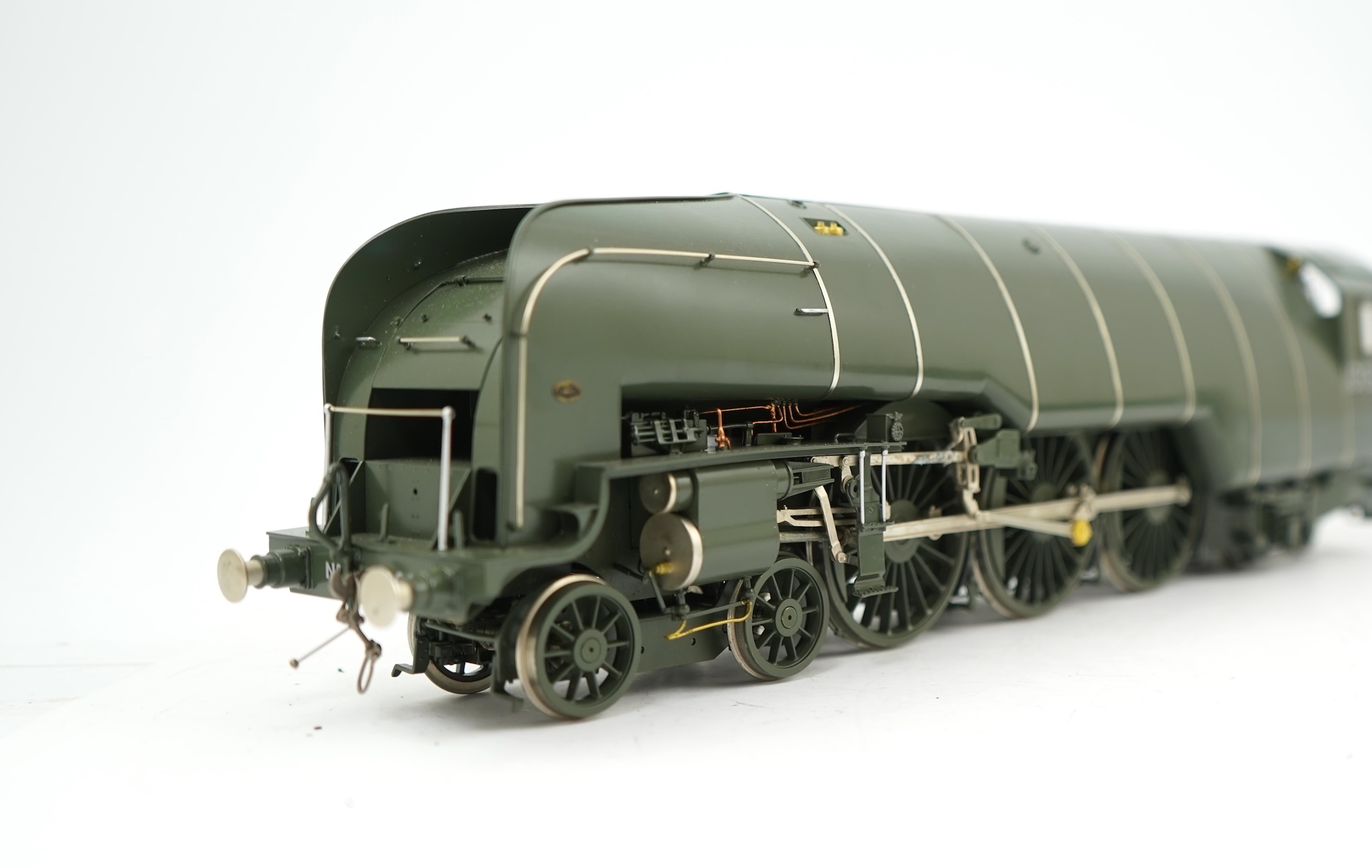 An 0 Gauge L.H. Loveless & Co. by F M Models, model of LNER Class W1 ‘Hush Hush’ 10000, 4-6-4 streamlined tender locomotive, powered for two rail operation, with original box.